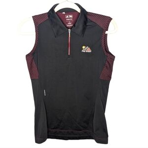 Adidas PGA West Golf Climacool Quarter Zip Athletic Shirt Size Woman's Small